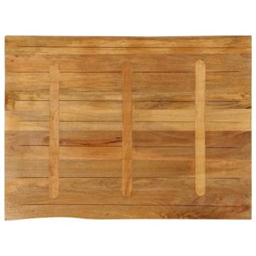 Live Edge Solid Wood Mango Table Top - 110x80 cm