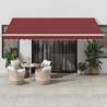 Manual Retractable Awning Burgundy 450x300 cm Colour burgundy and white Size 450 x 300 cm Quantity in Package 1 