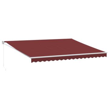 Manual Retractable Awning Burgundy 450x300 cm | Hipo Market