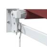 Manual Retractable Awning Burgundy 450x300 cm | Hipo Market