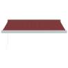 Manual Retractable Awning Burgundy 300x250 cm - Stylish Shade