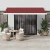 Automatic Retractable Awning Burgundy 450x300 cm Colour burgundy and white Size 450 x 300 cm Quantity in Package 1 