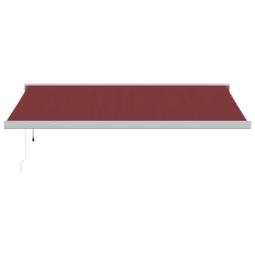 Automatic Retractable Awning Burgundy 450x300 cm | HipoMarket