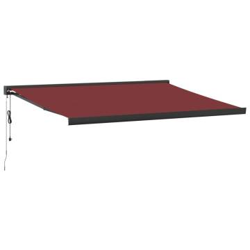 Automatic Retractable Awning Burgundy 400x300 cm - HipoMarket