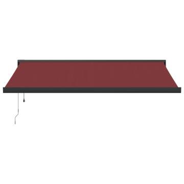 Automatic Retractable Awning Burgundy 400x300 cm - HipoMarket