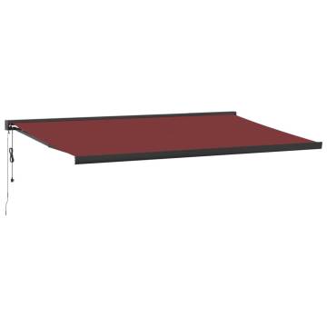 Automatic Retractable Awning Burgundy 500x300 cm | HipoMarket