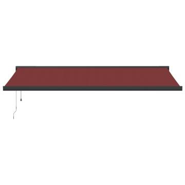 Automatic Retractable Awning Burgundy 500x300 cm | HipoMarket