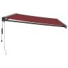 Automatic Retractable Awning Burgundy 500x300 cm | HipoMarket