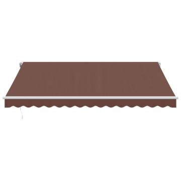 Manual Retractable Awning with LED - Brown 400x300 cm | HipoMarket