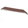 Manual Retractable Awning with LED - Brown 400x300 cm | HipoMarket