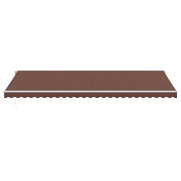 Manual Retractable Awning with LED - Brown 600x300 cm