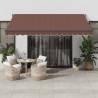 Manual Retractable Awning Brown 400x300 cm Colour brown Size 400 x 300 cm Quantity in Package 1 