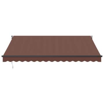 Manual Retractable Awning Brown 400x300 cm | Hipomarket