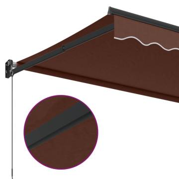 Manual Retractable Awning Brown 400x300 cm | Hipomarket