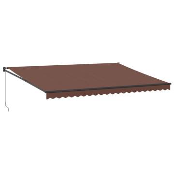 Manual Retractable Awning Brown 500x300 cm | Hipo Market