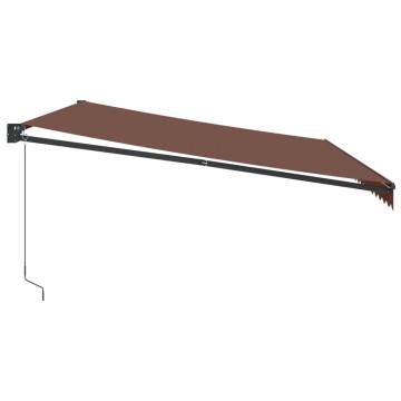 Manual Retractable Awning Brown 500x300 cm | Hipo Market