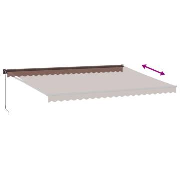 Manual Retractable Awning Brown 500x300 cm | Hipo Market