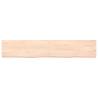 Wall Shelf 160x30x(2-4) cm Untreated Solid Oak - Rustic Storage