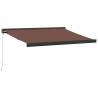 Manual Retractable Awning Brown 350x250 cm - UV Protection