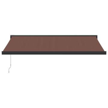 Manual Retractable Awning Brown 450x300 cm | Hipomarket