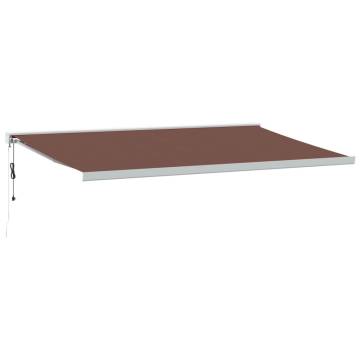 Automatic Retractable Awning Brown 500x300 cm | Hipo Market