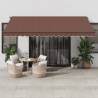 Manual Retractable Awning with LEDs Brown 450x350 cm Colour brown Size 450 x 350 cm Quantity in Package 1 