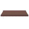 Manual Retractable Awning with LEDs Brown 450x350 cm