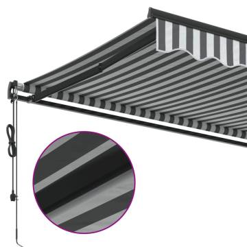 Automatic Retractable Awning Anthracite & White 600x350 cm