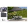 ProGarden Shade Cloth Square Dark Grey 3x3 m Colour dark grey Size 3 x 3 m 