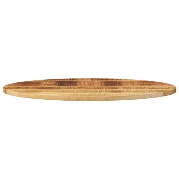 Oval Solid Wood Mango Table Top 80x40x2.5 cm - Hipomarket