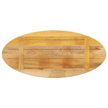 Oval Solid Wood Mango Table Top 80x40x2.5 cm - Hipomarket