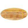 Oval Solid Wood Mango Table Top 80x40x2.5 cm - Hipomarket