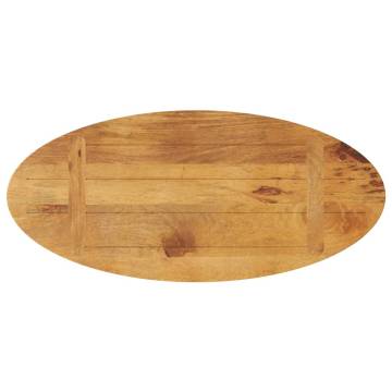 Oval Solid Wood Mango Table Top - 80x40x2.5 cm