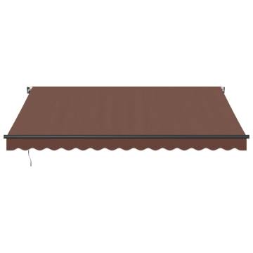 Manual Retractable Awning Brown 400x350 cm | Hipomarket