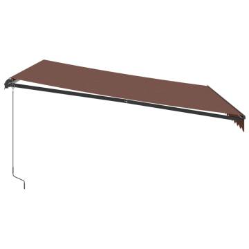 Manual Retractable Awning Brown 400x350 cm | Hipomarket