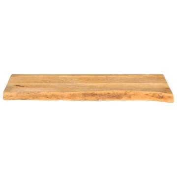 Live Edge Solid Wood Mango Table Top - 80x20x2.5 cm