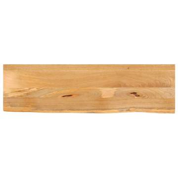 Live Edge Solid Mango Wood Table Top 100x30x2.5 cm