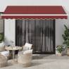 Manual Retractable Awning Burgundy 350x250 cm Colour burgundy and white Size 350 x 250 cm Quantity in Package 1 