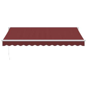 Manual Retractable Awning Burgundy 350x250 cm | Hipo Market