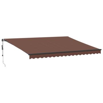 Automatic Retractable Awning Brown 450x300 cm | HipoMarket