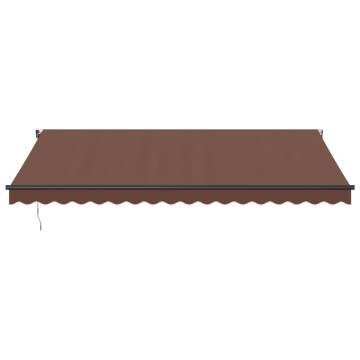 Automatic Retractable Awning Brown 450x300 cm | HipoMarket