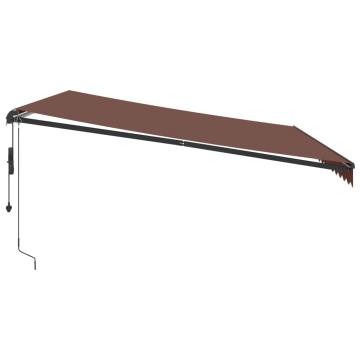 Automatic Retractable Awning Brown 450x300 cm | HipoMarket