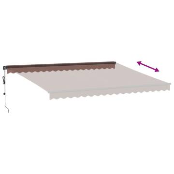 Automatic Retractable Awning Brown 450x300 cm | HipoMarket