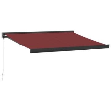 Manual Retractable Awning Burgundy 300x250 cm | HipoMarket