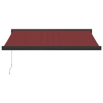 Manual Retractable Awning Burgundy 300x250 cm | HipoMarket