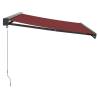 Manual Retractable Awning Burgundy 300x250 cm | HipoMarket