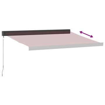 Manual Retractable Awning Burgundy 300x250 cm | HipoMarket