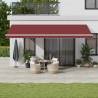 Manual Retractable Awning with LED Burgundy 600x300 cm Colour burgundy and white Size 600 x 300 cm Quantity in Package 1 