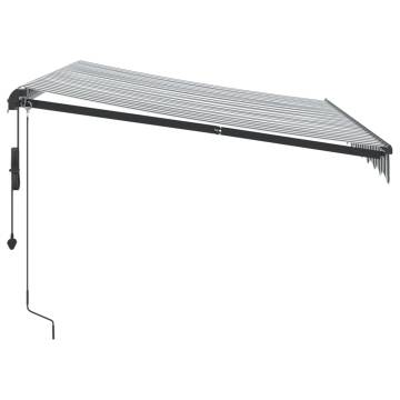 Automatic Retractable Awning with LEDs - Anthracite & White