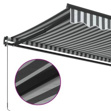 Manual Retractable Awning 400x300 cm Anthracite & White